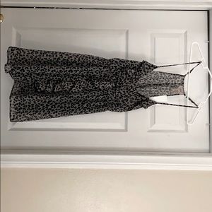 Leopard print black and gray dress
